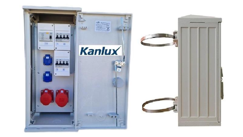 ROZDZIELNICA BUDOWLANA NA SŁUP (2X2P+Z, 1X16A/5P, 1X32A/5P) KANLUX RB26x60-K40-00112W-S0-KANLUX-66952