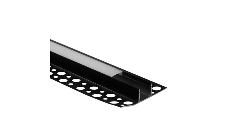 Profil GN02 natynkowy czarny +klosz mrożony 2m-55922