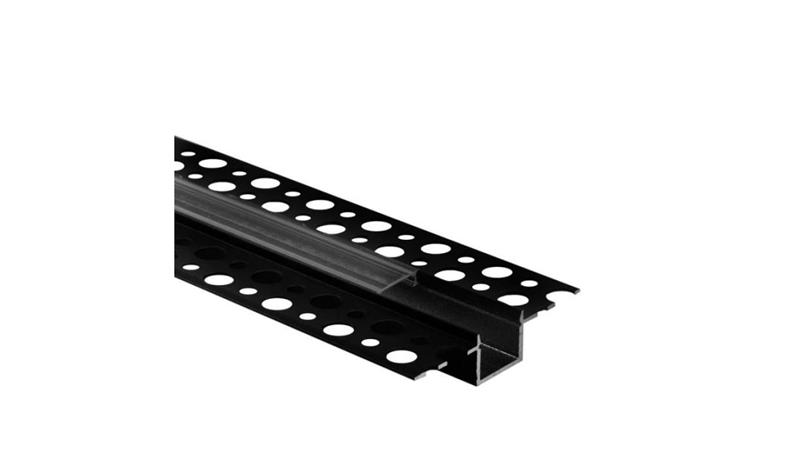 Profil GP02 podtynkowy czarny +klosz transp. 2m-55939