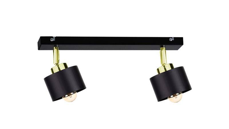 Spot nowoczesny 2xE27 SIMPLY BLACK/GOLD-61077