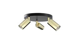 Spot nowoczesny 3x GU10 EYE BLACK GOLD-61074