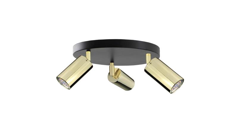 Spot nowoczesny 3x GU10 EYE BLACK GOLD-61074