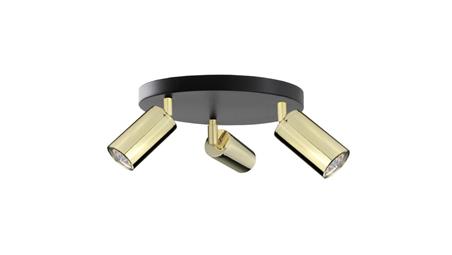 Spot nowoczesny 3x GU10 EYE BLACK GOLD-61074