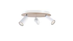 Spot nowoczesny 3x GU10 EYE WHITE WOOD-61080
