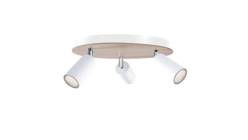Spot nowoczesny 3x GU10 EYE WHITE WOOD-61080 Spot nowoczesny 3x GU10 EYE WHITE WOOD-61080