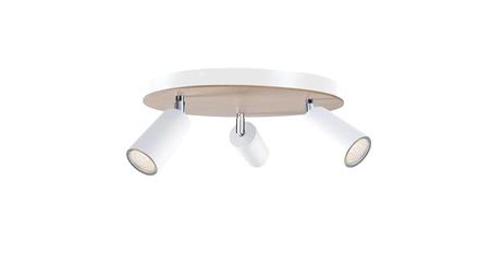 Spot nowoczesny 3x GU10 EYE WHITE WOOD-61080