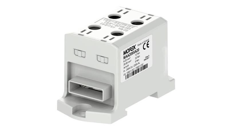 Złączka OTL95-2B szary 2xAl/Cu 6-95mm2 3x1x24 1000V AC / 1500V DC Zacisk uniwersalny z wejściem na szynę elastyczną MAA2095A20-6