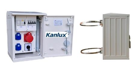 ROZDZIELNICA BUDOWLANA NA SŁUP KANLUX (2X2P+Z, 1X16A/5P) RB26x40 K40-00012W-LOP-S0-KANLUX-66962