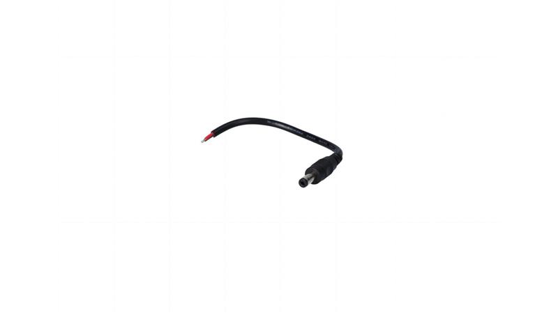 Wtyk DC 5.5x2.1 przewód czarny 15cm 18awg-55253 Wtyk DC 5.5x2.1 przewód czarny 15cm 18awg-55253
