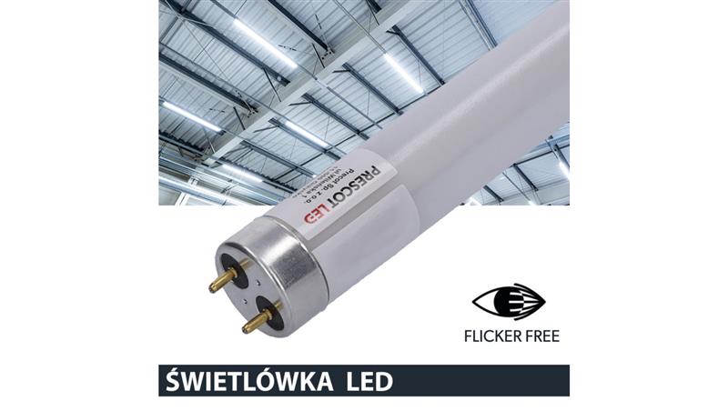 Świetlówka led T8 G13 150cm 25W 6000K 3200lm PC Prescot Flicker free-46743 Świetlówka led T8 G13 150cm 25W 6000K 3200lm PC Prescot Flicker free-46743