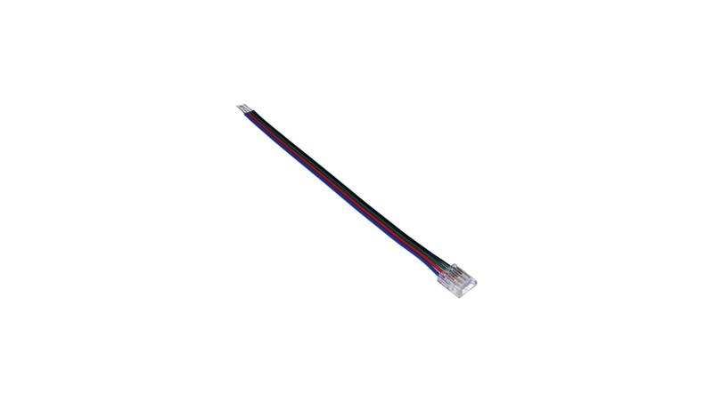 Złączka do taśmy led SMD/RGB kolor 10mm taśma-przewód 15cm-56005 Złączka do taśmy led SMD/RGB kolor 10mm taśma-przewód 15cm-56005