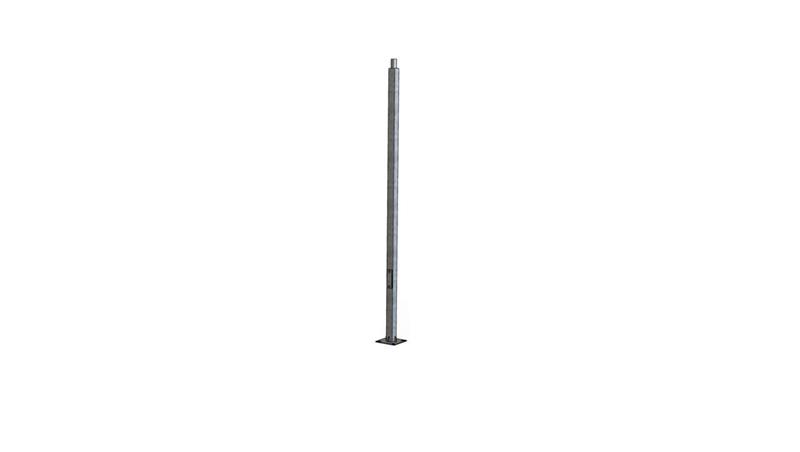 Słup stalowy kwadratowy jednolity oświetleniowy 4 metry-49877