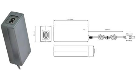 Biurkowy zasilacz impulsowy12V/3A/36W z wtykiem DC - 5.5x2.5mm-10318