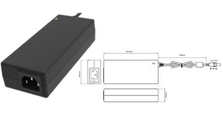 Biurkowy zasilacz impulsowy20V/6A/120W z wtykiem DC - 5.5x2.5mm-10327