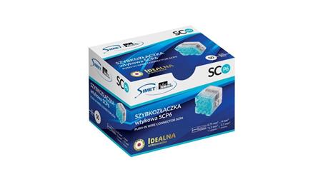 IDEALNA Szybkozłączka 6x 0,75-4mm2 uniwersalna bezhalogenowa (na drut / na linkę) 450V/24A SCP6 SIMET 50szt.-80745