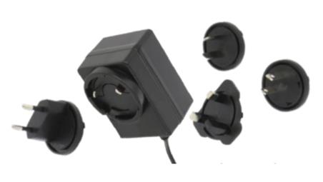 POS(B) 12V/1A/12W czarny, adapter horyzontalny, wtyk AC: EU/US/UK/AU. wtyk DC:2.1/5.5(+)-10341