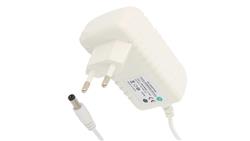 POSB24050A-WH 24V/0.5A/12W biały, adapter horyzontalny, gniazdo AC:CEE7/16. wtyk DC:2.1/5.5(+)-10340