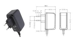 Wtyczkowy zasilacz impulsowy 24V/1A/24W z wtykiem DC - 2.5x5.5-9391