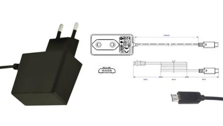 Wtyczkowy zasilacz impulsowy 5V/2A/10W z wtykiem DC - micro USB-9395