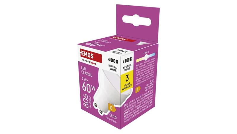 Żarówka LED Classic MR16 GU10 7W 800lm 4000K neutralna biel ZQ8E43-46787 Żarówka LED Classic MR16 GU10 7W 800lm 4000K neutralna biel ZQ8E43-46787