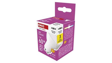 Żarówka LED Classic MR16 GU10 7W 800lm 4000K neutralna biel ZQ8E43-46787