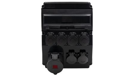 Rozdzielnica CAJA 12M SCENIC - gniazda proste 16A 5p, 6x230V /12 modułów/-32066