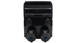 Rozdzielnica czarna CAJA 12M SCENIC - gniazda proste 2x32A 3p, 2x230V /12 modułów/-32051