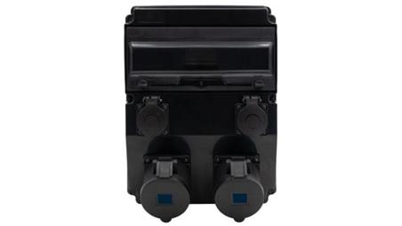 Rozdzielnica czarna CAJA 12M SCENIC - gniazda proste 2x32A 3p, 2x230V /12 modułów/-32051