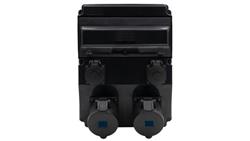 Rozdzielnica czarna CAJA 12M SCENIC - gniazda proste 2x16A 3p, 2x230V /12 modułów/-32068