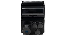 Rozdzielnica czarna LAGO 10M SCENIC - gniazda proste 32A 3p, 3x230V /10 modułów/-32060