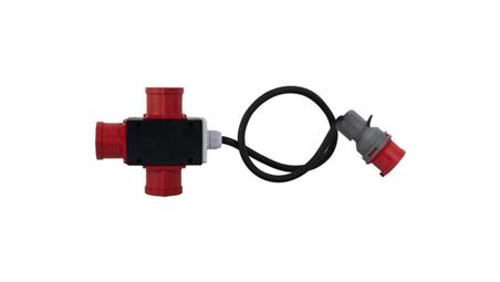 Rozdzielnica PARMA - wtyczka 16A 5p, gniazda 3x16A 5p + OW 5x2,5 - 15m-32145