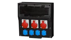 Rozdzielnica gumowa LIDO 18M - gniazda, 16A 5p, 2x32A 5p, 4x230V /18 modułów/-66985