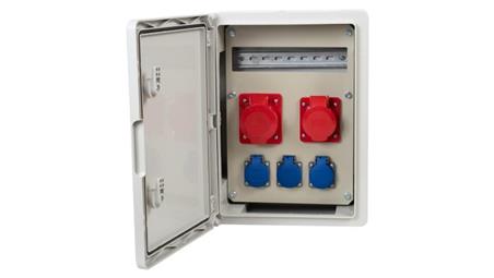 Rozdzielnica budowlana RB-300 12M - gniazda 16A 5p, 32A 5p, 3x230V, /12 modułów/-66986