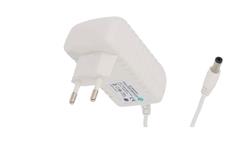 Zasilacz impulsowy 12V/0.5A/6W biały, adapter horyzontalny, gniazdo AC:CEE7/16. wtyk DC:2.1/5.5(+)-9404