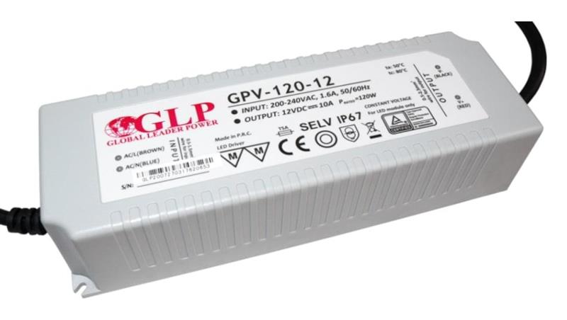 Zasilacz do Led GPV 12V/10A, CV, non-PFC, IP67 plastic case-9316