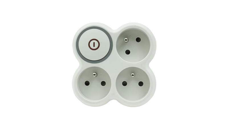 Rozgałęźnik wtyczkowy trzykrotny z/u z włącznikiem R-31WS/B W-72008-29340 Rozgałęźnik wtyczkowy trzykrotny z/u z włącznikiem R-31WS/B W-72008-29340