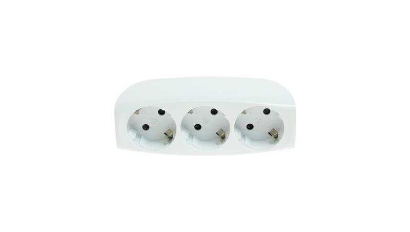 Rozgałęźnik wtyczkowy potrójny z uziemieniem schuko R-370/S BIAŁY W-32002-29409 Rozgałęźnik wtyczkowy potrójny z uziemieniem schuko R-370/S BIAŁY W-32002-29409