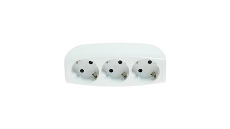 Rozgałęźnik wtyczkowy potrójny z uziemieniem schuko R-370/S BIAŁY W-32002-29409