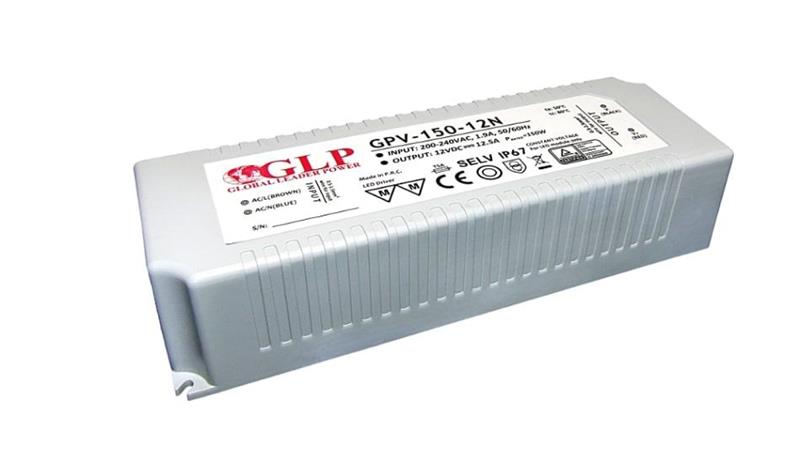 Zasilacz do Led GPV 12V/12.5A, CV, non-PFC, IP67 plastic case-9318 Zasilacz do Led GPV 12V/12.5A, CV, non-PFC, IP67 plastic case-9318
