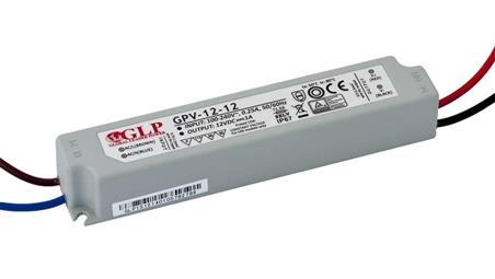 Zasilacz do Led GPV 12V/1A, CV, non-PFC, IP67 plastic case-9319