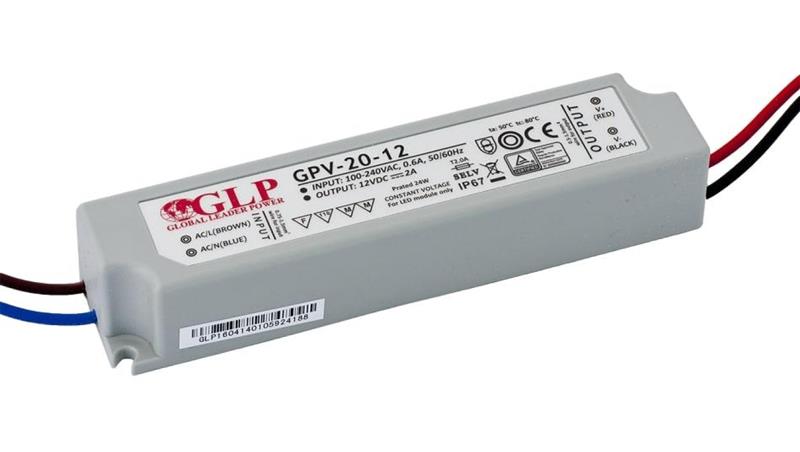 Zasilacz do Led GPV 24V/1A, CV, non-PFC, IP67 plastic case-9424