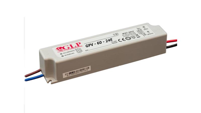 Zasilacz do Led GPV 24V/2.5A, CV, non-PFC, IP67 plastic case, EU input range-9320 Zasilacz do Led GPV 24V/2.5A, CV, non-PFC, IP67 plastic case, EU input range-9320