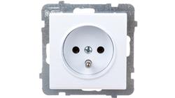 SONATA Gniazdo pojedyncze z uziemieniem biały mat GP-1RZ/m/75-42913