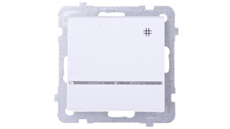 SONATA Łącznik krzyżowy z podświetleniem niebieskim biały mat ŁP-4RS/m/75-41299