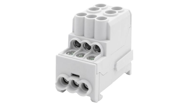 Blok rozdzielczy DBR 100A (2x25 / 6x10) Al/Cu - szary-64696