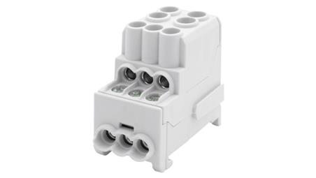 Blok rozdzielczy DBR 100A (2x25 / 6x10) Al/Cu - szary-64696