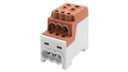 Blok rozdzielczy DBR 200A (1x70,1x35 / 6x16) Al/Cu - brązowy-64701