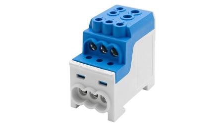 Blok rozdzielczy DBR 200A (1x70,1x35 / 6x16) Al/Cu - niebieski-64699