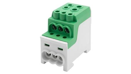 Blok rozdzielczy DBR 200A (1x70,1x35 / 6x16) Al/Cu - zielony-64433