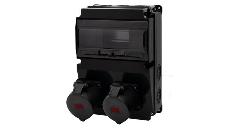 Rozdzielnica LAGO 10M SCENIC - gniazda proste 2x32A 5p /10 modułów/-67056